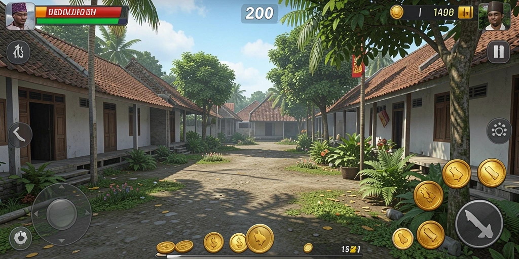 Screen capture dari putaran bonus yang menguntungkan.